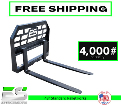 42  Pallet Forks, Skid Steer Quick Attach, 42  Blades, 4000 Lb, Free Shipping • 796.98$