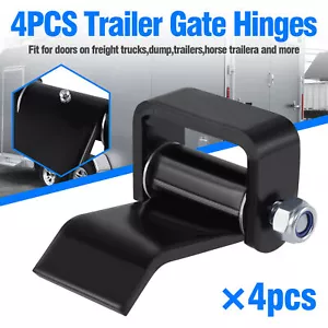 4PCS Strap Style Trailer Gate Door Hinges Heavy Duty Greaseable Weld on Hinges - Picture 1 of 10
