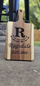 Custom Engrave Personalized Cutting Board | Wedding Engagement Housewarming Gift - Picture 1 of 8