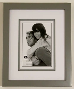 Neilsen Bainbridge  5 x 7 Gray Wood Picture Frame - Double Mats - Picture 1 of 3