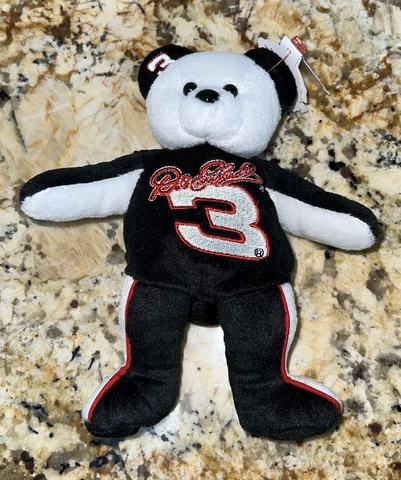 Nascar Team Beans Speed Dale Earnhardt 3 Plush 8" Beanbag Teddy Bear NWT 1999 Cover