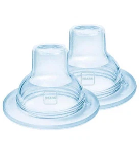 Mam Extra Soft Spouts x2 Baby Bottle Feeding Trainer Cup Teat Age 4m+ New - Picture 1 of 1