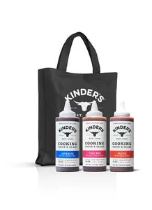 Kinder's Cooking Sauce Set, 3 Cooking Sauces and Kinder's Tote Bag - Picture 1 of 8