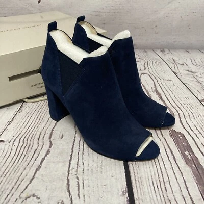Marc Fisher Boots Womens Size 9M Sayla Dark Blue Suede Pull On Bootie - Image 1 of 4