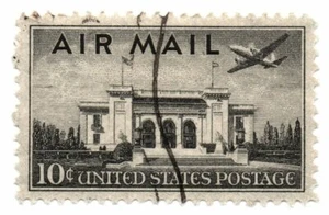 US Stamp Scott C34 Air Mail Pan-American Building Used 10c 1947 (a5) - Picture 1 of 2