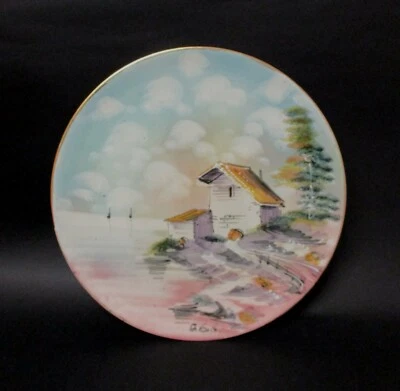 ✅ GRANDE PIATTO ARTISTICO IN CERAMICA DIPINTO FIRMATO EPOCA 1960 ANTIQUE - 2014 - Immagine 1 di 4