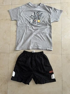 Harley Davidson Motorcycles Boys Swim Trunks Size 6 and HD T-Shirt Sz M (10-12) - Picture 1 of 9