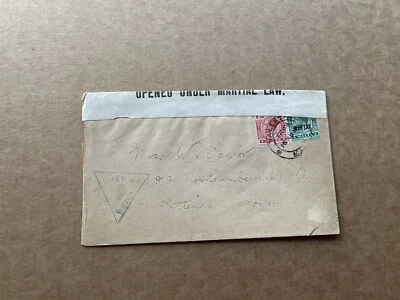 Malta 1915 Censor Cover to UK (23-S3) +Bi-Color Frank KGV #51a &MR1 +Censor #41 - Image 1 of 2