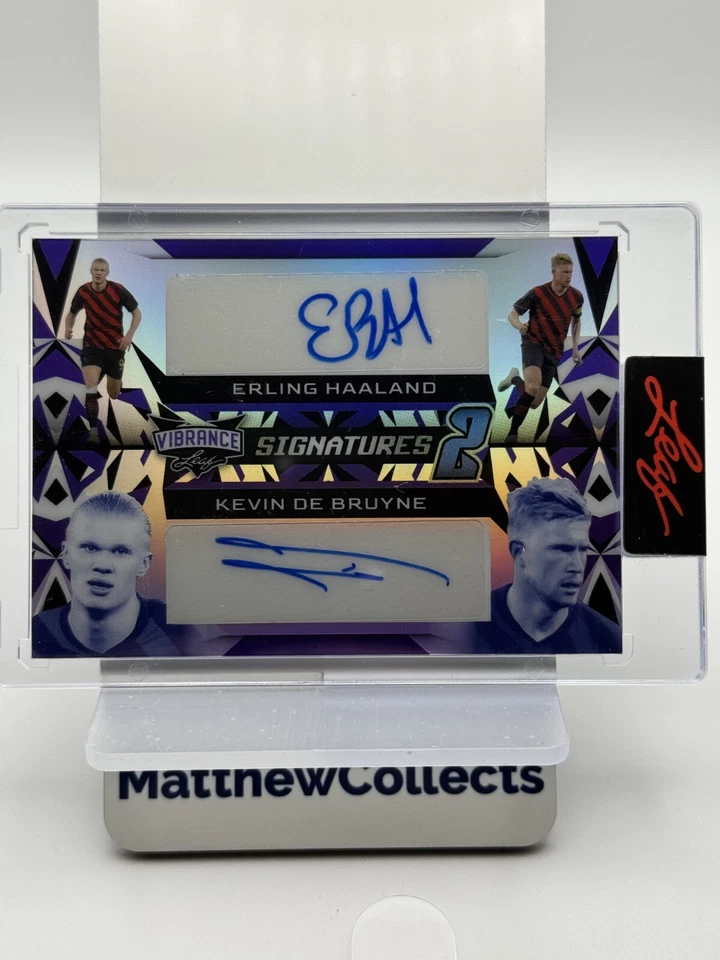 Hoja Vibrance 2023 Erling Haaland/Kevin De Bruyne doble automático/4 Foto 1 de 2