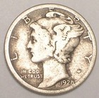 1928 S Mercury Winged Head Dime 10 Cents Silver Coin F