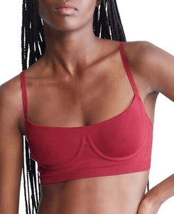 calvin Klein Womens Fusion Flex Balconette Bra QF6609 Red Carpet S - Picture 1 of 6