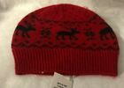 ABERCROMBIE Kids Classic Winter Red Reindeer Hat and Scarf Set ~SPRING SALE !