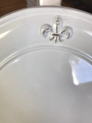 Conjunto de 4 Tigelas Williams Sonoma Elios Marfim Fleur De Lys Salada Cerâmica Italiana Mais+ - Imagem 1 de 3