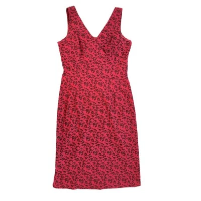 Vestido Lápiz Midi De Colección La Belle Años 90 Brillo Floral Vacaciones Navidad Ajustado Foto 1 de 4