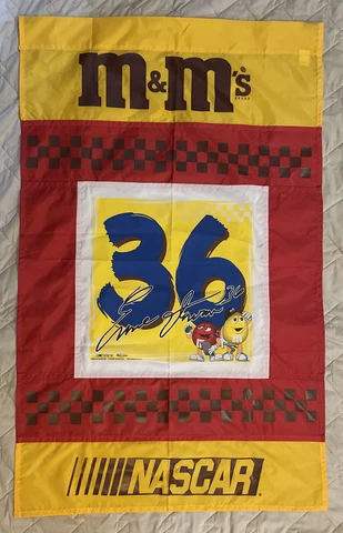 Vintage Nascar Ernie Irvan #36 M&M  Banner Flag 1999 made in USA Cover