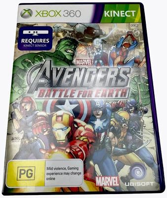 MARVEL The Avengers Battle for Earth Xbox 360 PAL SuperHero Thor Hulk Game Comic - Image 1 of 4