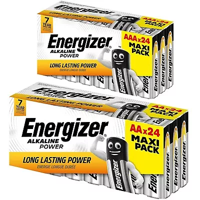 Energizer AA AAA Batteries Alkaline Power Maxi Pack LR6 LR03 MN1500 LONG EXPIRY • 6.99£