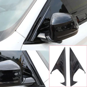Gloss Black ABS Rearview Mirror Side Triangle Spoiler Cover For BMW X3 G01 2018+ - Picture 1 of 13