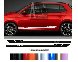 2x UNTERE STREIFEN TÜR FÜR SKODA FABIA VRS AUFKLEBER STICKER BD541-29 - Bild 1 von 1