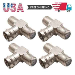 4X Divisor de cable de TV F macho a doble hembra 3 vías coaxial divisor de cable combinador - Imagen 1 de 8
