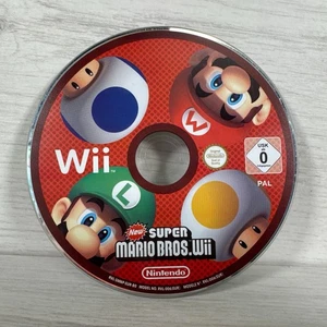 New Super Mario Bros. Wii (Nintendo Wii, 2009) Solo disco de juego - Como nuevo - Imagen 1 de 2