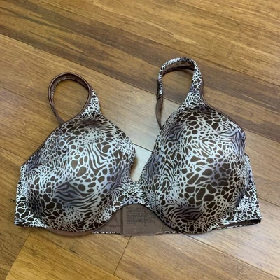 Camiseta sujetador Bali 3472 suave cómodo con aros estampado animal ribete de encaje talla 36DD Foto 1 de 4