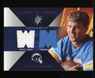 2004 SPx Winning Materials Rookie Philip Rivers #WMR-PR RC Chargers - Image 1 of 2