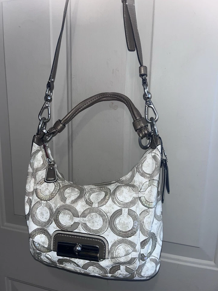 Coach Kristin Sequined Beige OPT , With COA BAG TAG AND STRAPS - Image 1 of 4