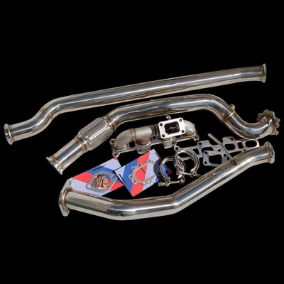 Colector de escape turbo Mazda MX5 Mk2/Mk2.5 1.8 GT25/28 + tubo descendente + tubo central - Imagen 1 de 4