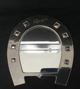 VINTAGE FRENCH BARBERS MIRROR “LE PORTE CHANCE “LUCKY HORSESHOE STANDING/HANGING - Picture 1 of 6