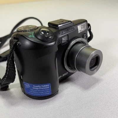 Olympus SP-350 Digital Camera w/ Memory Card - 8.0 MegaPixel - Black - TESTED - Image 1 of 4