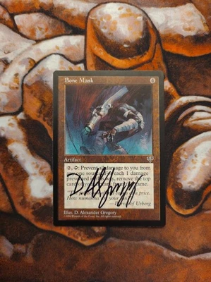 *ARTIST PROOF* Bone Mask D. Alexander Gregory Signed Magic the Gathering - Image 1 of 2