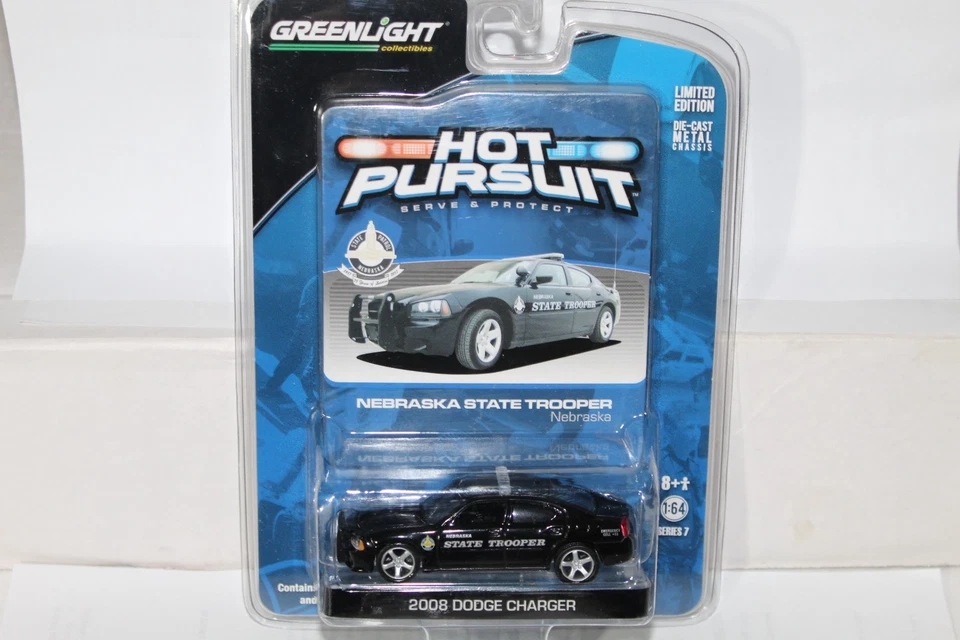 GREENLIGHT Hot Pursuit Nebraska State Trooper 2008 Dodger Charger - Image 1 of 1