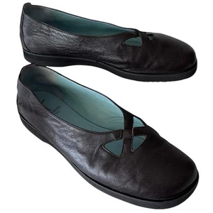 Thierry Rabotin Ballerina Flat 41.5 US 11 Chocolate Brown Lamb Leather Italy - Picture 1 of 11