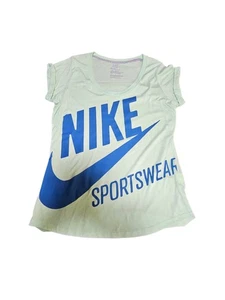 Nike Tee Slim Fit Women's T-Shirt Green Graphic Size Medium - Picture 1 of 5