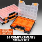 Compact Plastic Tool Bin With Divided Compartments For Efficient Screw Storage