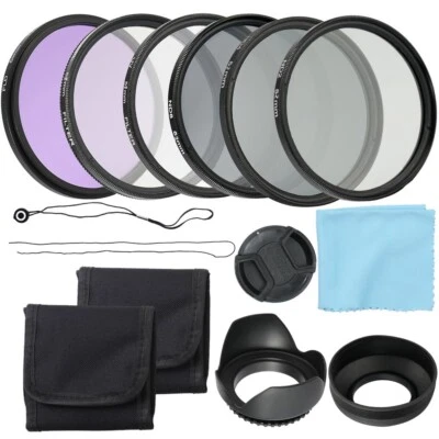 Heavy-Duty 52mm/58mm Lens Filter Kit +CPL+FLD+(ND2 ND4 ND8) with Carry Pouch etc - Image 1 of 4