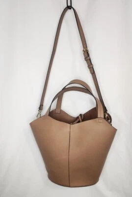 & Other stories Genuine  Brown Tan Taupe Leather Medium Tote Bag - Image 1 of 4