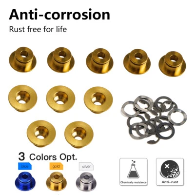 10 PIEZAS Bobinas de Disco de Freno y Circlip Ajuste Universal Motocicletas Azul Dorado  Foto 1 de 4