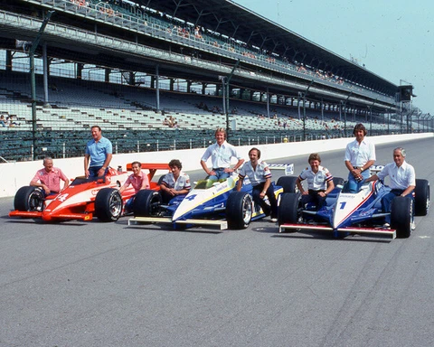 AJ FOYT, RICK MEARS & KEVIN COGAN 1982 INDY 500 FRONT ROW 20X16 POSTER PHOTO Cover