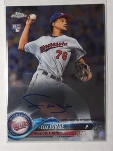 2018 Topps Chrome Rookie Autographs Minnesota Twins Felix Jorge - Picture 1 of 2