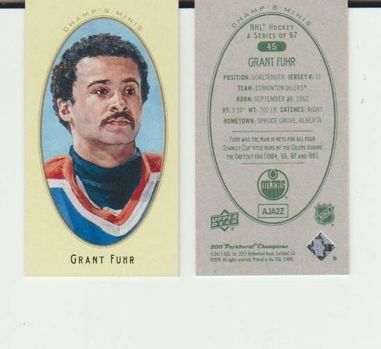 Grant Fuhr, 2011 Parkhurst Champions Champ's Mini #45, Edmonton Oilers, HOF - Image 1 of 1