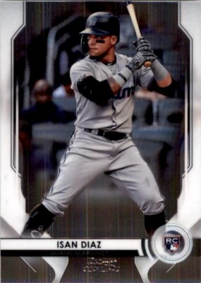 2020 Bowman Sterling Isan Diaz RC Miami Marlins #BSR-67 - Image 1 of 2