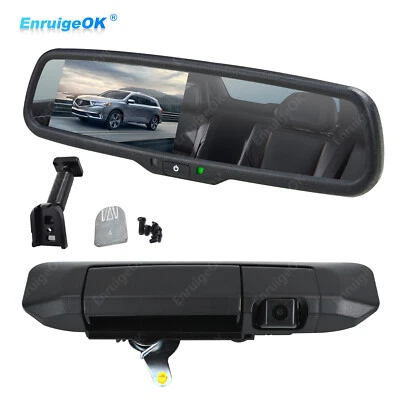 For 2005-2015 Toyota Tacoma Rear View Mirror Monitor Tailgate Backup Camera Kit - Image 1 of 4
