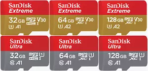 SanDisk 32GB 64GB 128GB ULTRA EXTREME PRO Micro SDXC Memory Card SDHC A1 V30 U3 - Picture 1 of 60