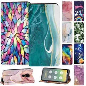 Shockproof PU Leather Stand Phone Case For Motorola Moto E13/E30/G13/G23/G32/G73 - Picture 1 of 21