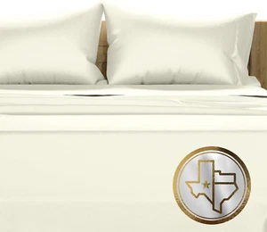 100% Egyptian Cotton Sheets Full Size - 1000 Thread Count 4 PC Deep Pocket Full - Picture 1 of 9