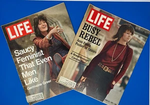 2 LIFE Magazines April 23, May 7, 1971, Jane Fonda Feminist Greer Vietnam - Picture 1 of 23