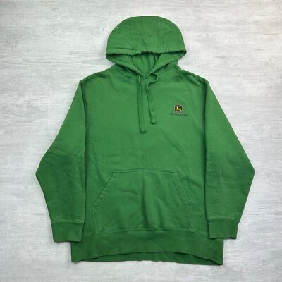 Y2K John Deere Sweatshirt Adult Large Green Hoodie Farming Equipment Off Road - Image 1 of 4