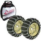 2 Link Tire Chain Pair For Cub Cadet 16X6.5X8, 16X6.5X6 Front 22X11x8 Rear Tires